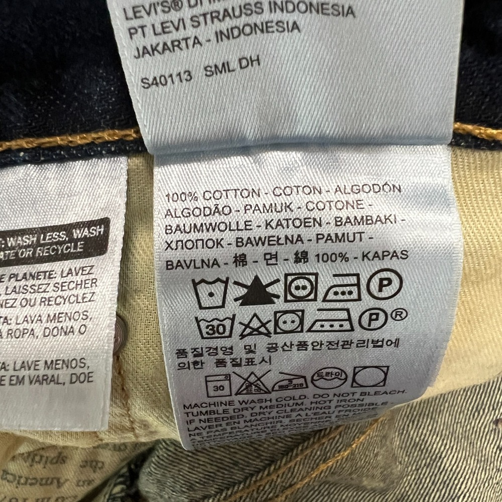 Levis 569 Denim Shorts‎ Mens 38 Jorts Blue Wash Loose Relaxed Baggy Y2K Straight - Picture 6 of 8